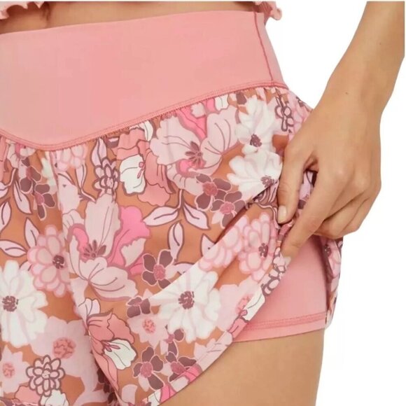 Aerie Offline Lot of 2 Real Me Shorts Apricot Wash Pink Floral Size L - Picture 9 of 16
